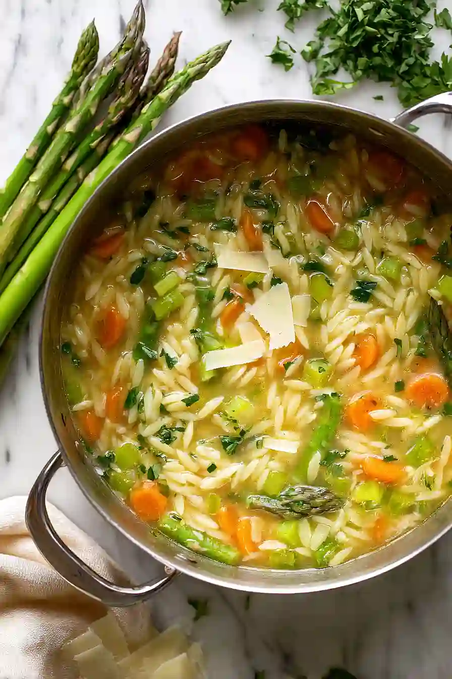 asparagus orzo soup
