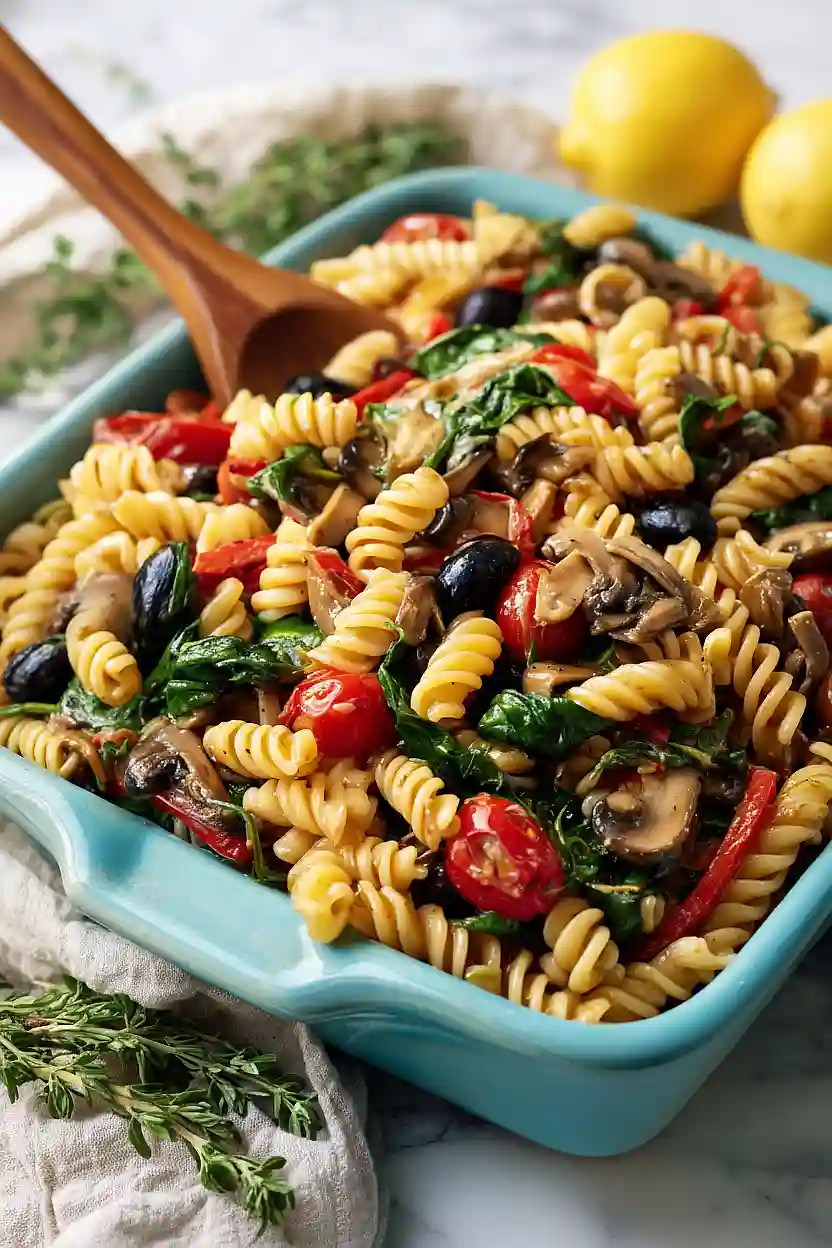 vegan balsamic pasta salad