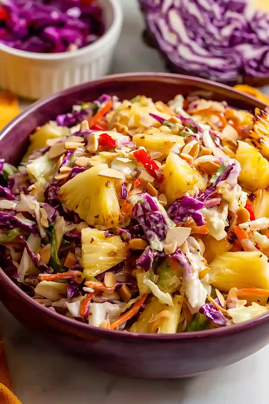 grilled pineapple coleslaw