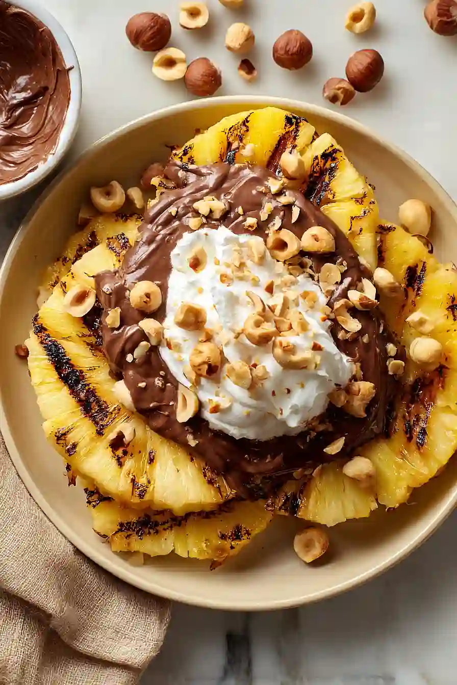 grilled pineapple with nutella