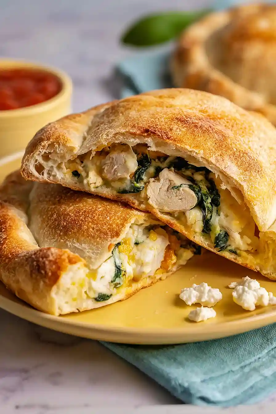 chicken spinach calzone