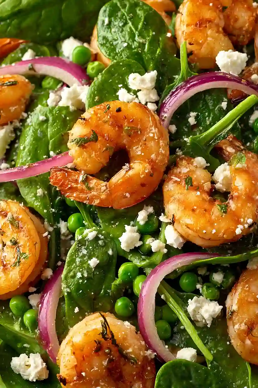 spinach shrimp salad
