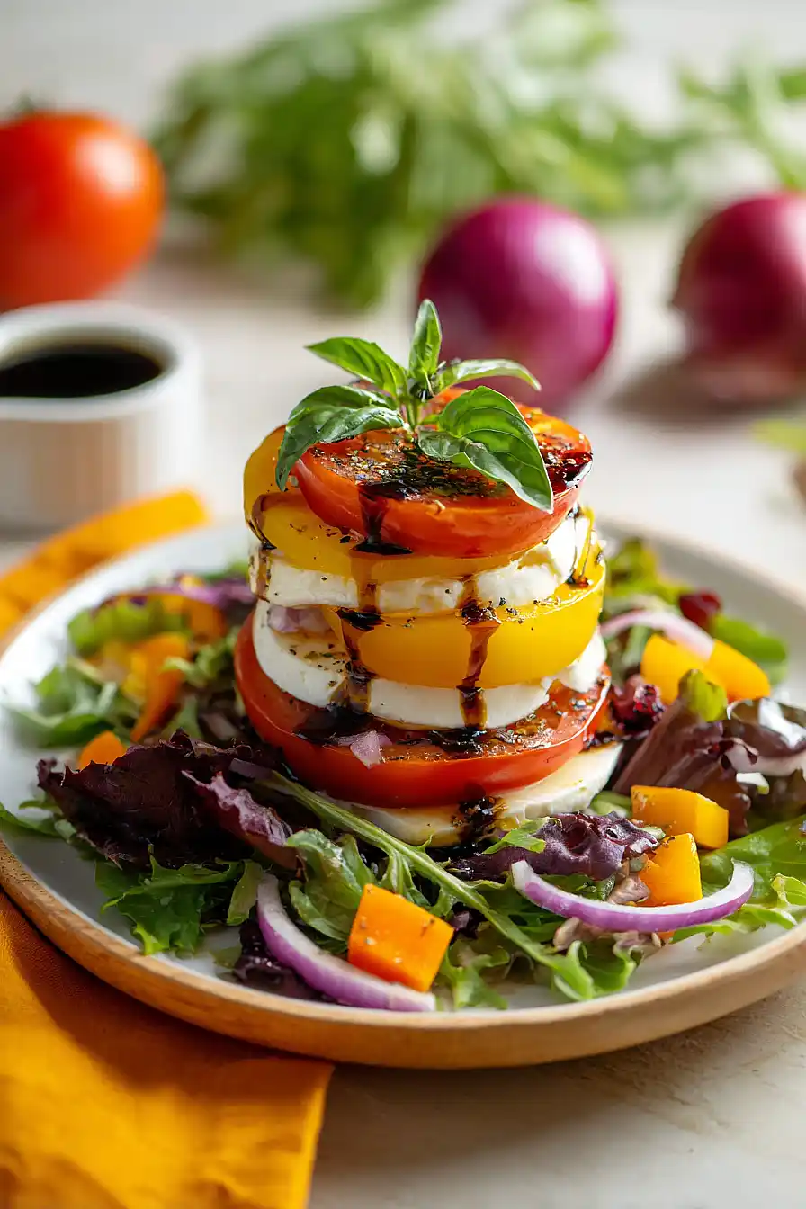 caprese tower salad