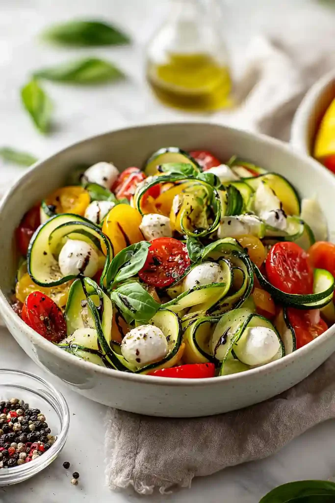 caprese zucchini salad