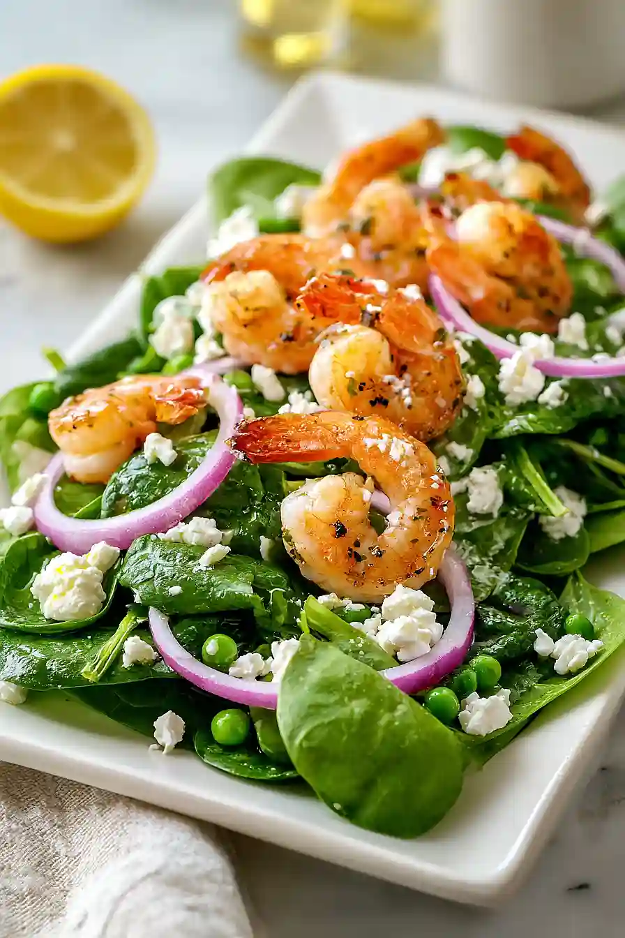 spinach shrimp salad